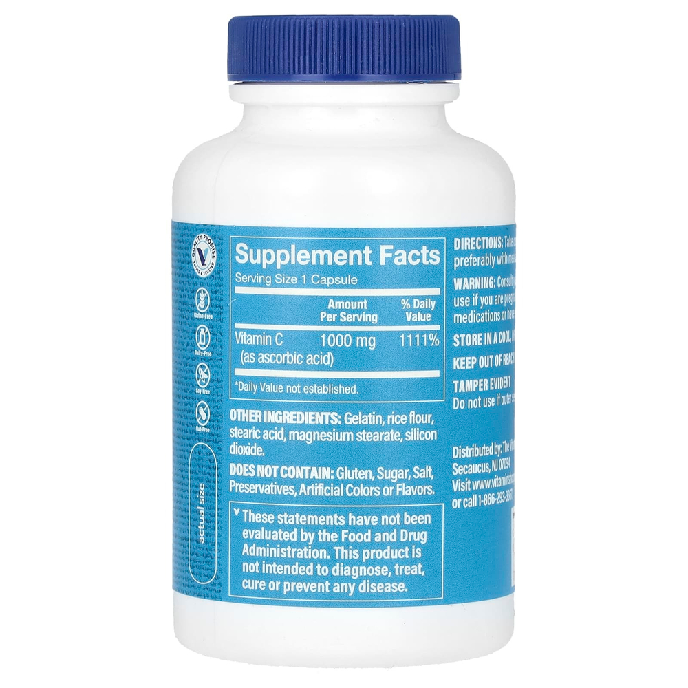 The Vitamin Shoppe, витамин C, 1000 мг, 100 капсул