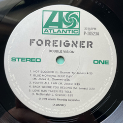 Винтажная виниловая пластинка LP Foreigner Double Vision (Япония 1978) (Оби)