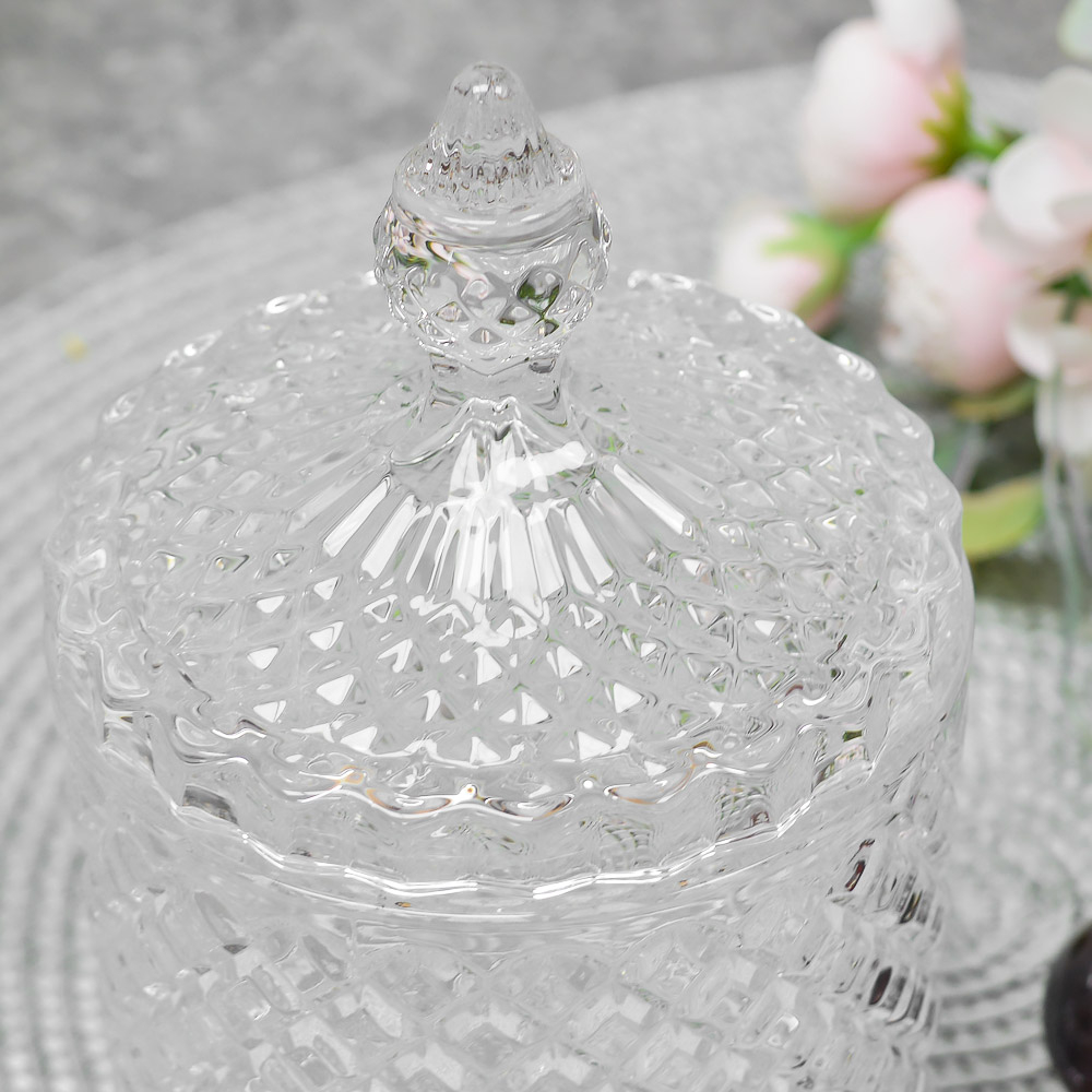 Ваза для печенья и конфет 1100мл, d10,5см, h17см, TG017