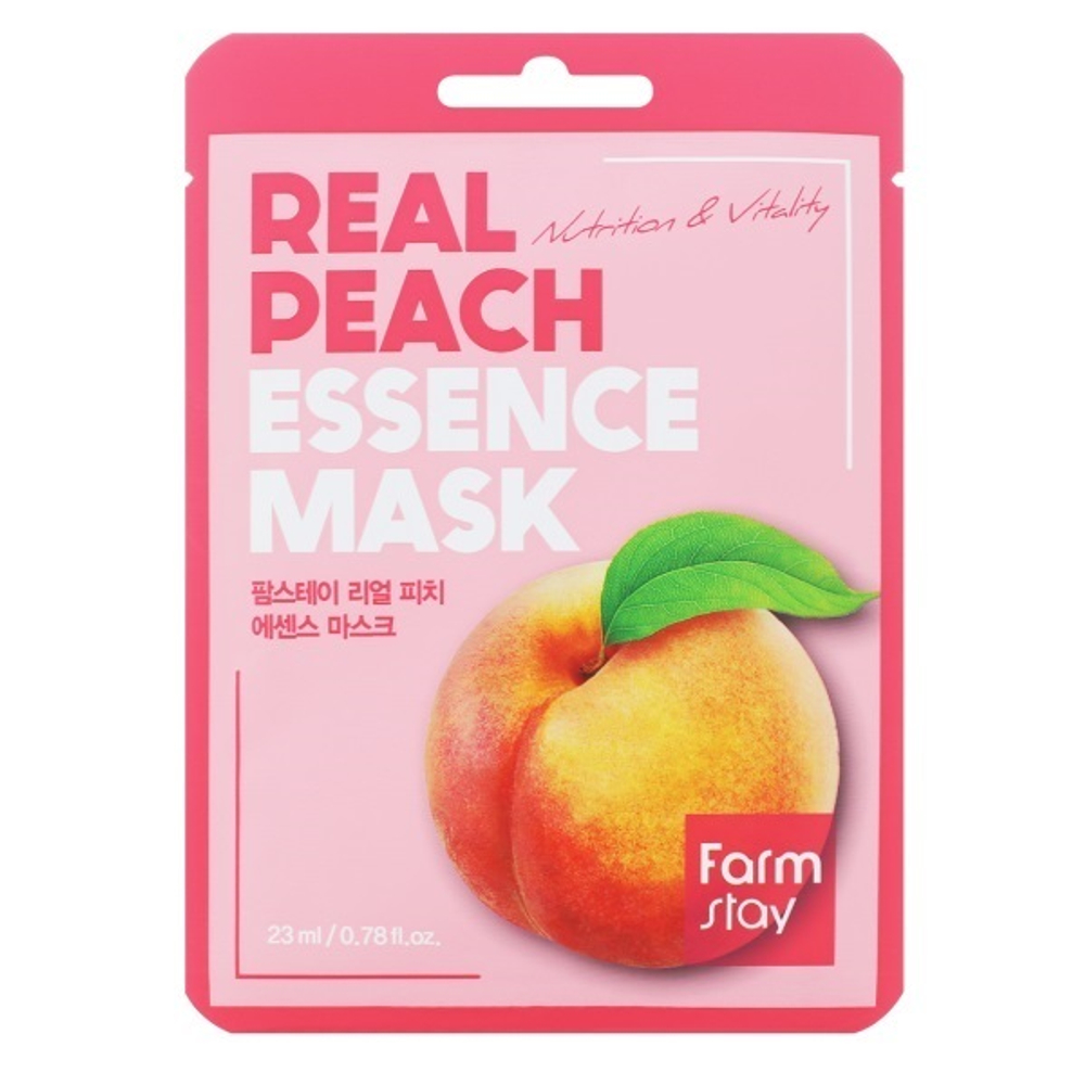 Маска тканевая для лица с экстрактом персика FarmStay Real Peach Essence Mask