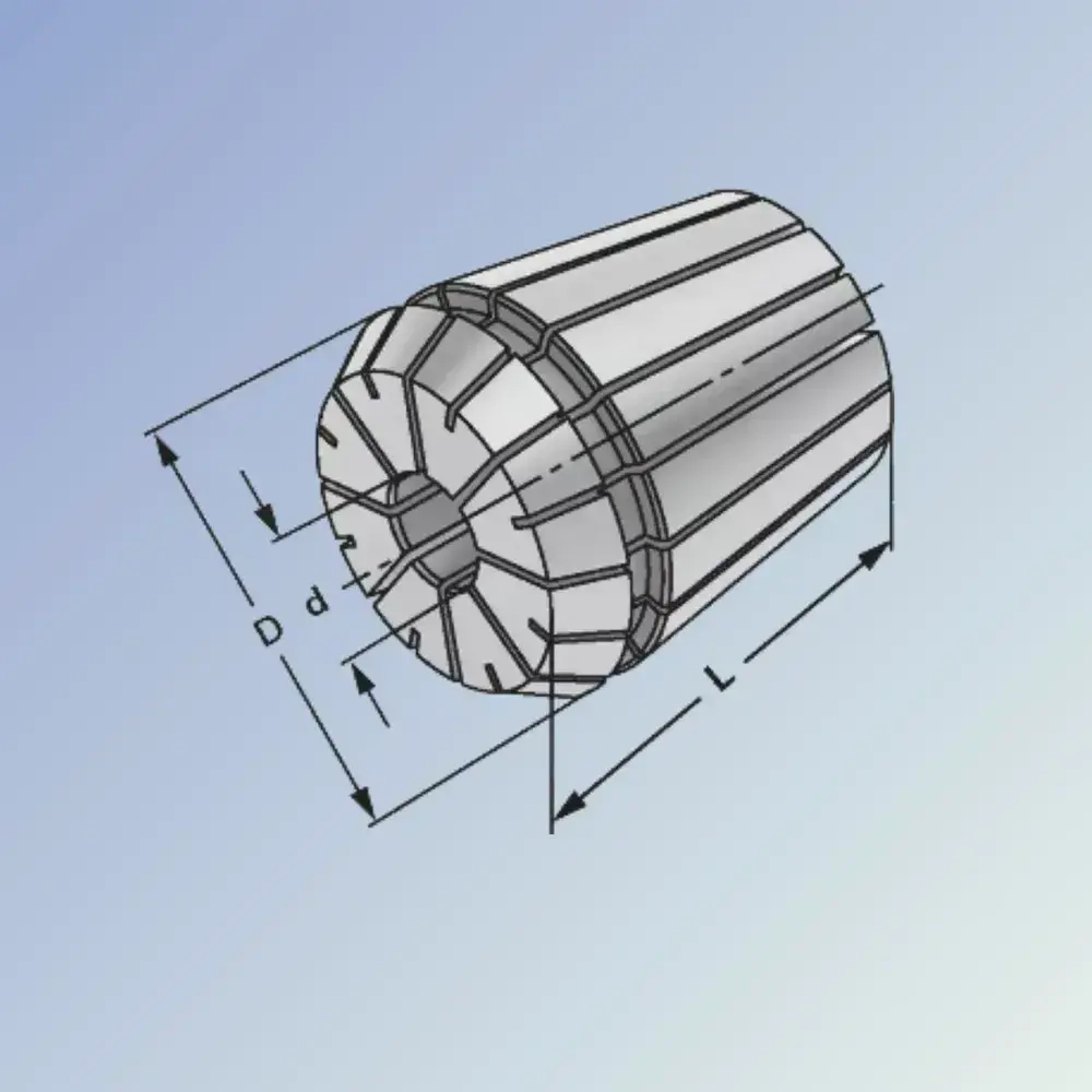 Цанга ER40-12 мм AA с биением 0,008 высокоточная прецизионная TC Tools