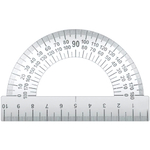 Транспортир 10см. 180° металлический (СТАММ)
