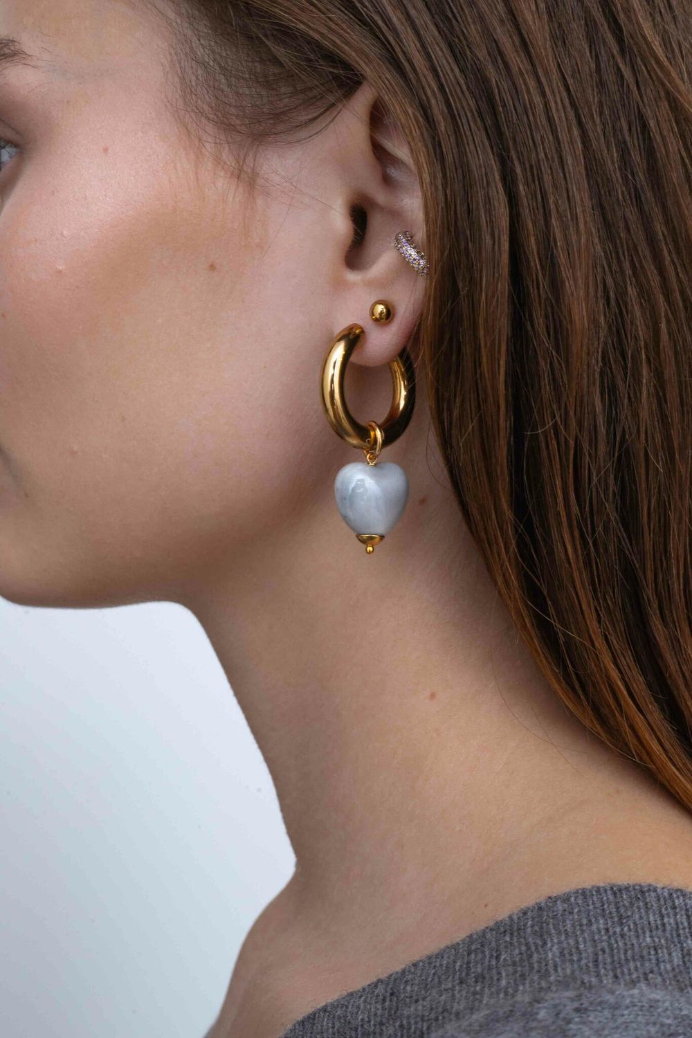 Подвеска Сердце из керамики 18 мм