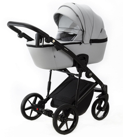 Детская коляска Adamex Mobi Deluxe 2 в 1 M-SA03 (СВ.СЕРАЯ.КОЖА)