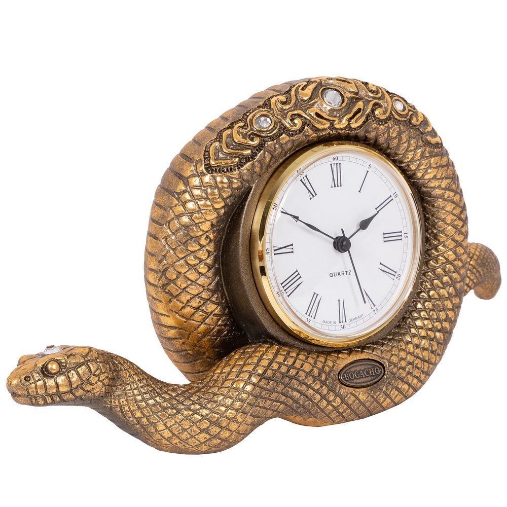 Настольные Часы Змея Линда Бронза