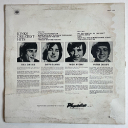 Винтажная виниловая пластинка LP The Kinks Greatest Hits (Canada 1971)