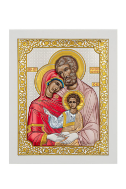 Св. Семейство, икона прямоугольная с рамкой, белое дерево, эмаль 150х190