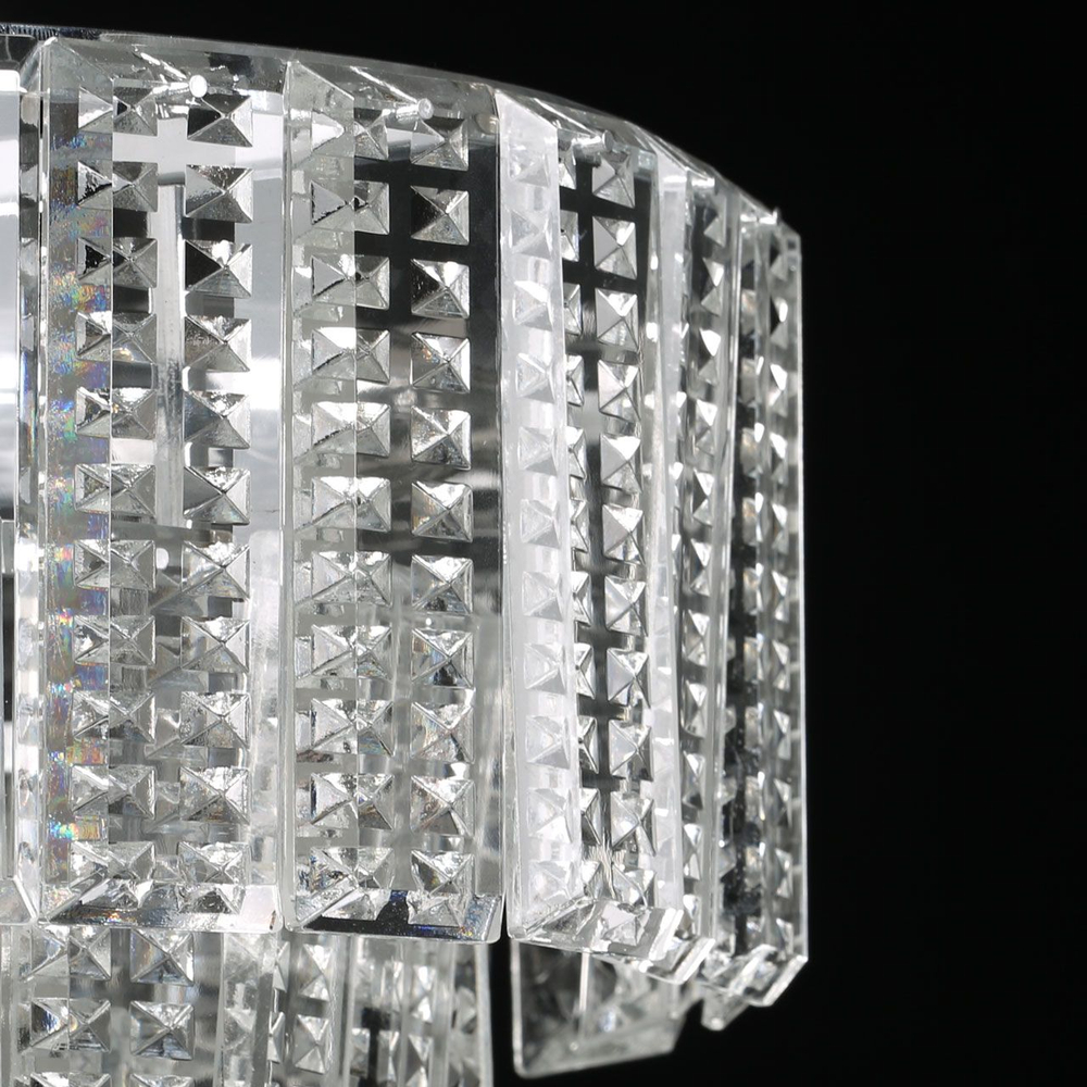 Люстра подвесная хрустальная MW-Light Аделард 7 ламп, серый, прозрачный