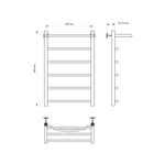 Полотенцесушитель MIXLINE CAPELLA  80х50 (1/2'' ВР, 5 перекладин + ПОЛКА) водяной