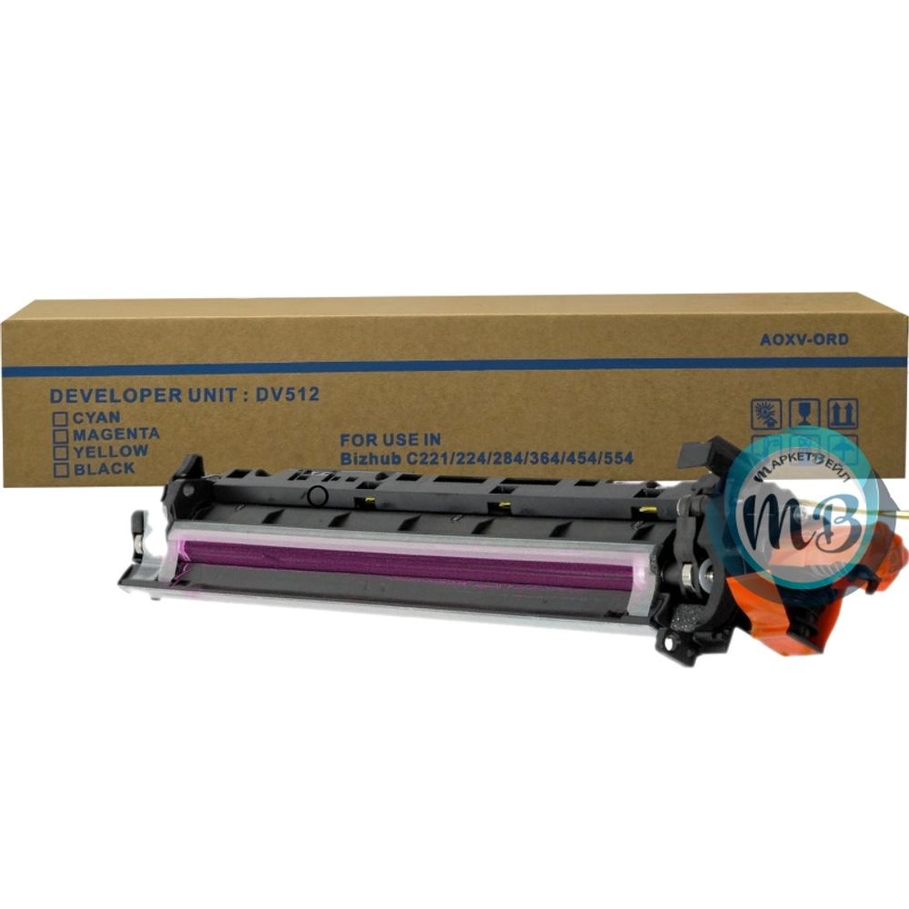 Блок проявки WBox, аналог Konica Minolta DV-512M для Bizhub 224/284/364/454 Magenta