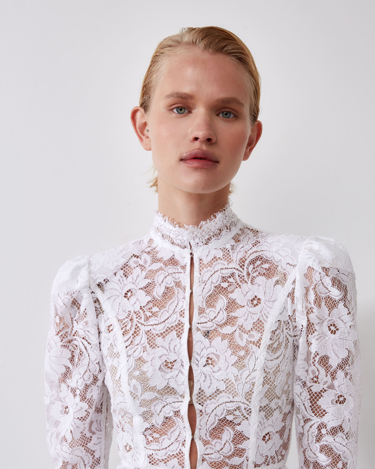 Жакет из кружева Софи Аллет белый