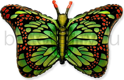 Шар (38''/97 см) Фигура, Бабочка-монарх, Зеленый, 1 шт.