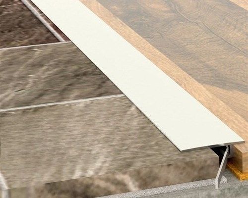 Порог алюминиевый Pro Design Doorstep 571 Белый муар (12 пружины в комплекте) 2,7м