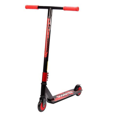 Самокат металл трюковой пластик диски, колеса PU 100, 4 цвета микс, с-30833