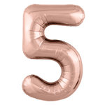 Шар фольгированный Цифра 5 101 см (Розовое Золото)