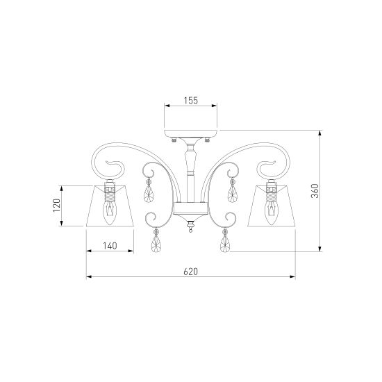 60065/5 / потолочный светильник /   серебро