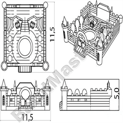 Коммерческий надувной батут "Три мушкетера"
