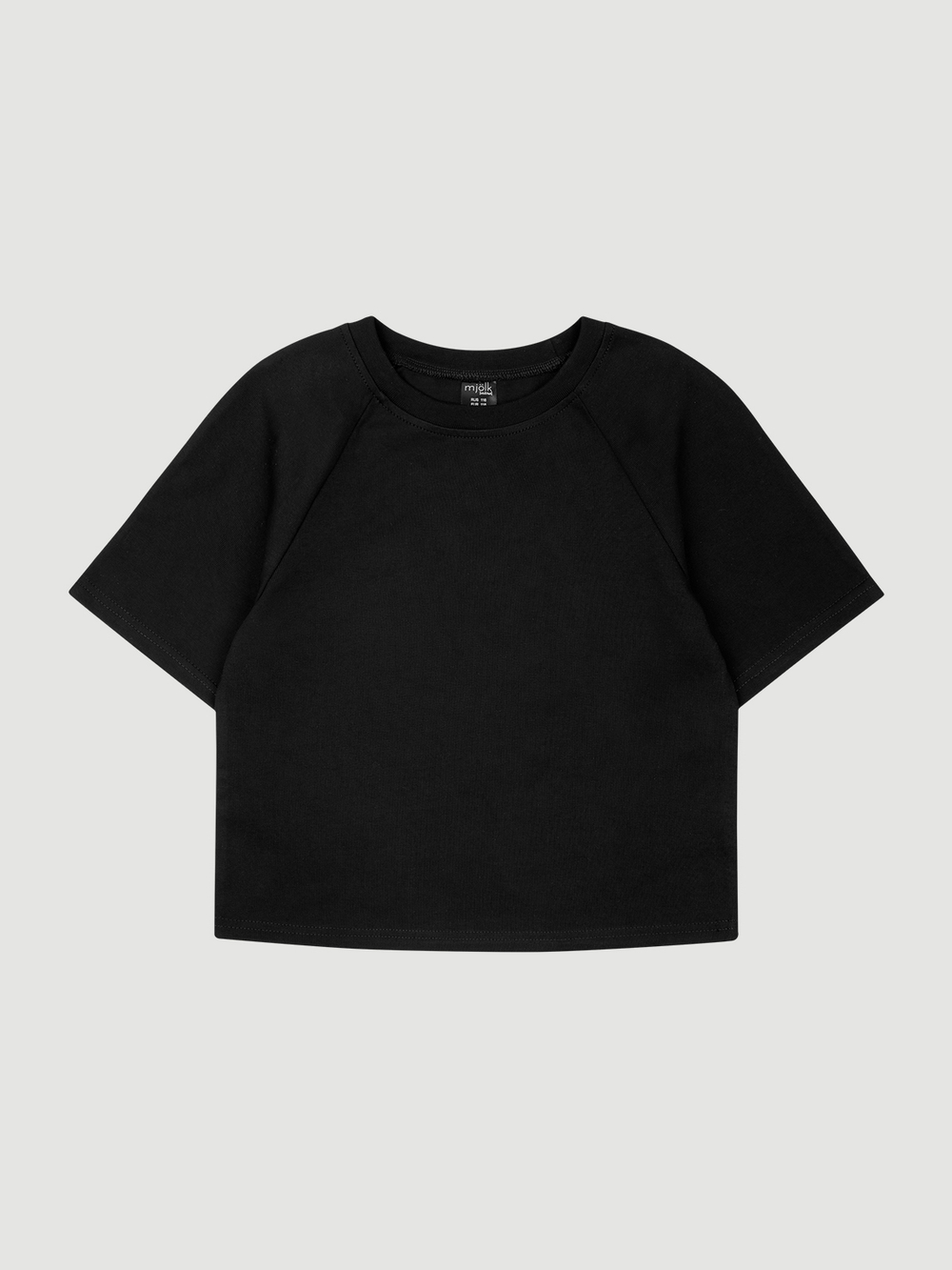 Футболка оверсайз реглан Mjölk Black, из плотного хлопка