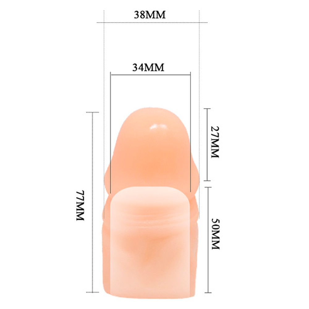 Телесная насадка на пенис 7,7см Baile BI-010024B