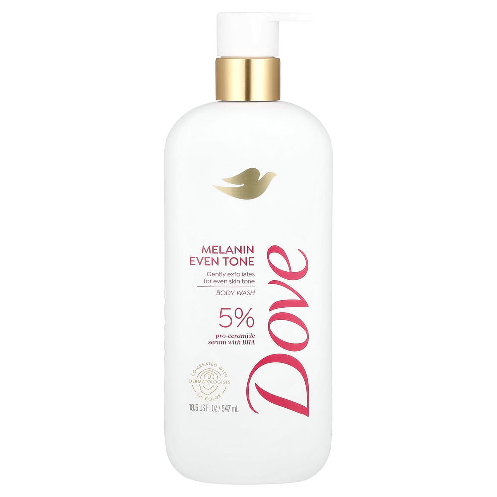Dove, гель для душа с меланином, выравнивающий тон, 547 мл (18,5 жидк. унции)