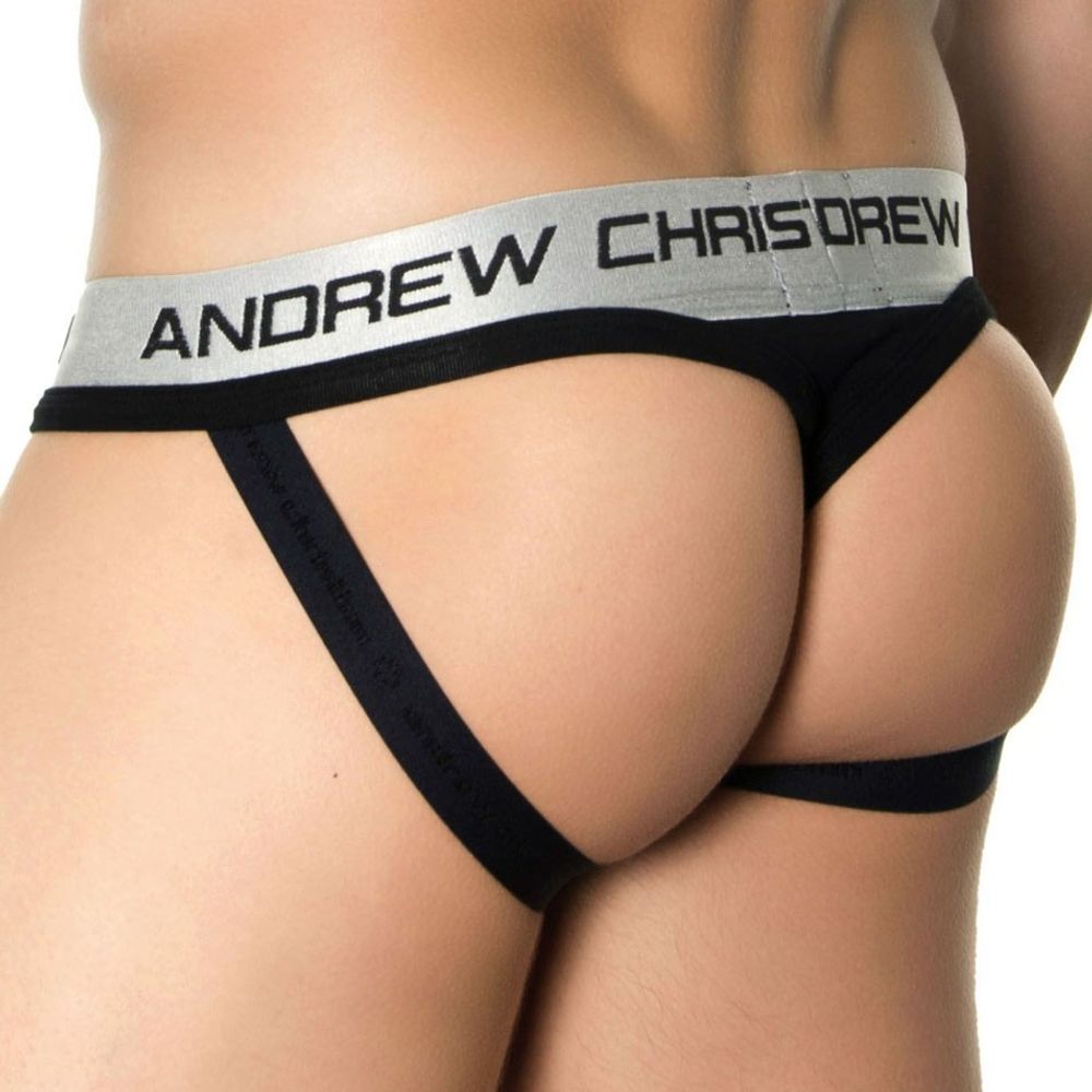 Мужские трусы джоки черные Andrew Christian Jock Black 13629