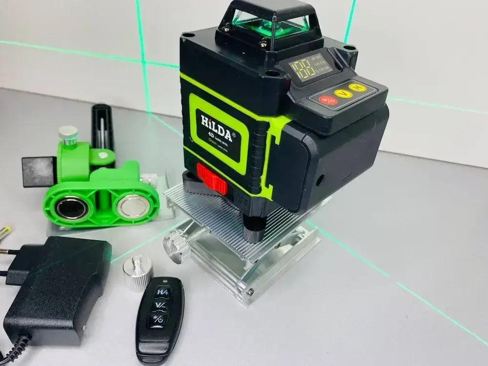 Лазерный уровень/нивелир HilDA 4D 16 Линий, Хилда, Зеленый луч