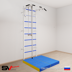Шведская стенка Sv Sport 5154 (Турник стандарт/Канат/Трапеция/Мат 1м)