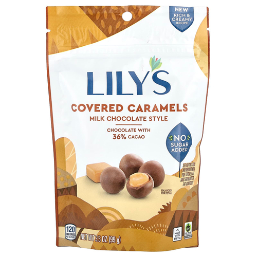 Lily's Sweets, Coated Caramels, в стиле молочного шоколада, 99 г (3,5 унции)