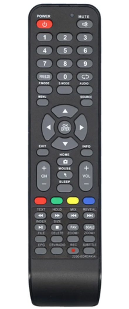 Пульт для телевизоров ПДУ HAMBER AKAI POLAR SHIVAKI Lumus Erisson Nesons Polarline Straus Polar Samtron Shivaki 2200-EDR0xxxx HOB1540