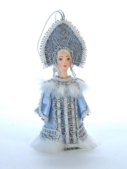 Кукла-подвеска Снегурочка. Елочная игрушка