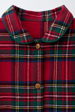 ZARA КОМБИНЕЗОН ИЗ ФЛАНЕЛИ В КЛЕТКУ, КРАСНЫЙ