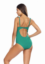 Слитный купальник пуш-ап с крылышками на бретелях (Размер: 75D/38) (Цвет: мятный)