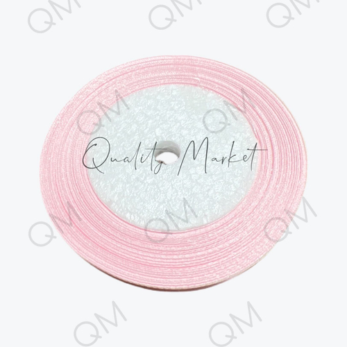 Лента атласная 6 мм 25 ярд (розовая) №090