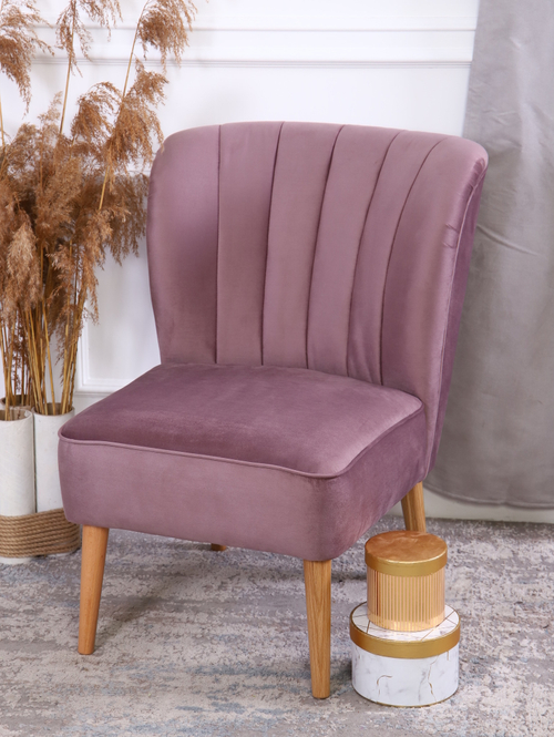 Кресло "Donatello" антивандальный велюр Lilac. Для кухни, прихожей, салона красоты, офиса. 65х72х87 см