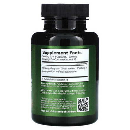 Растительные экстракты и настойки Dragon Herbs ( Ron Teeguarden ), Гиностемма, 450 мг, 100 капсул