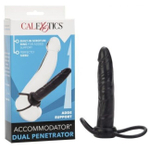 Насадка на пенис для двойного проникновения ACCOMMODATOR (Цвет: черный)