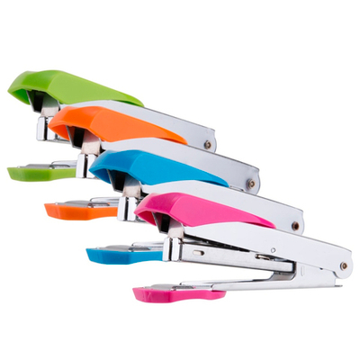 Степлер металлический №10 DELI до 15 листов, ассорти