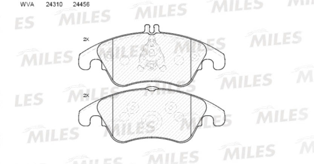 MILES - E100458-MLS - Brake Pad Set, disc brake