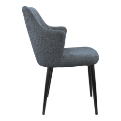 Стул "Монт" (арт. 346), велюр Сити06 темно-серый, ножки черные