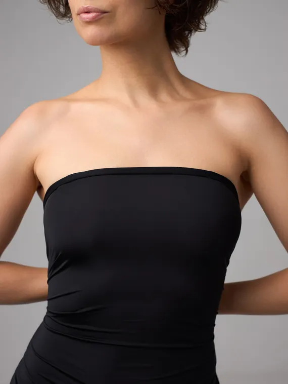 Микрофибра бельевая, эффект шелка, Турция, черный 170