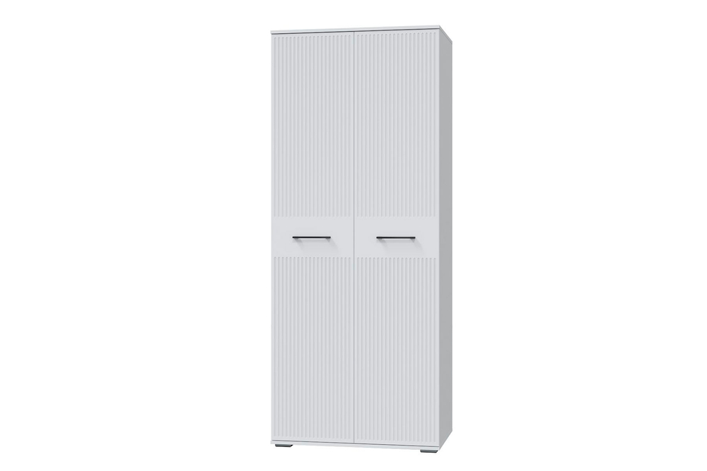 ШАРЛИЗ-спальня Шкаф 2дв. для платья и белья (б/зеркала) (ш902*г578*в2213мм), Белый снег