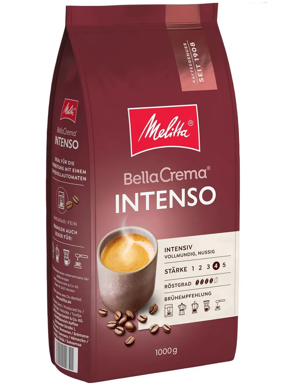 Кофе в зернах Melitta BC Intenso, 1 кг (Мелитта)
