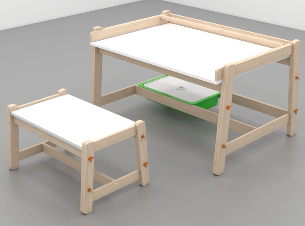 Детский табурет BABYPALL, размер: 55*38 *45 см, материал: дерево.