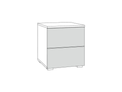 Остин Тумба прикроватная 16.152 графит/дуб золотой