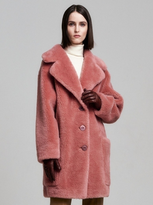 Шуба женская из шерсти, SilverFox (арт. S1210rm011bz)