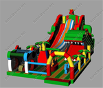 Большая и высокая горка "Змей Горыныч 3" 17*10*9 м
