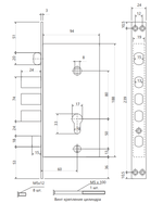 Замок тяжелый Apecs T-0523-C-CR-R
