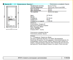 Коммерческое предложение № 87401-кле от 20.09.2025. Комплект металлопластиковых изделий. Двери пвх 9 шт.