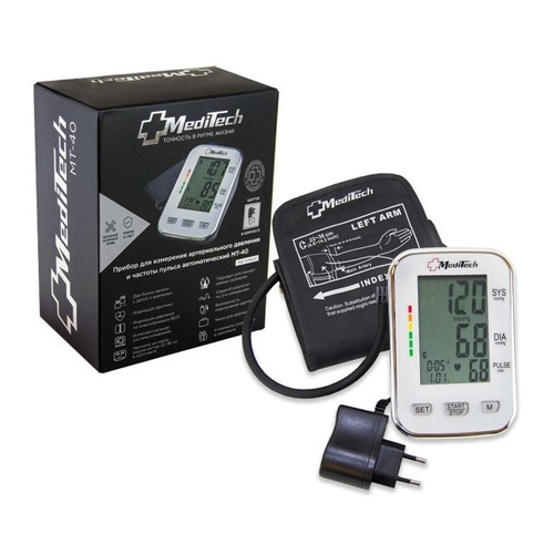 Тонометр MediTech MT-40 автоматический с адаптером, манжета 22–36 см