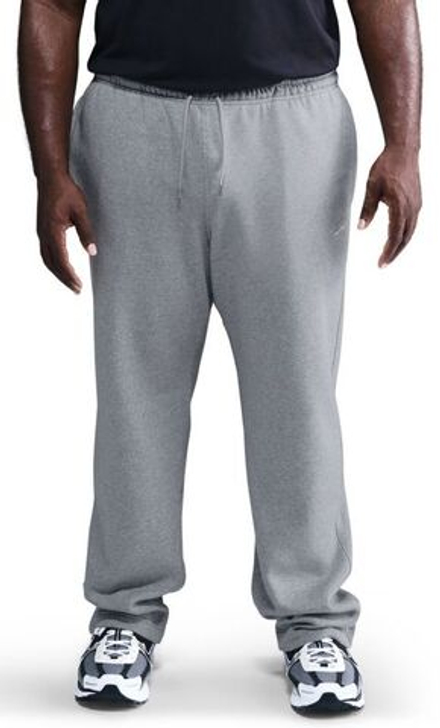 Теннисные брюки Nike Club Open-Hem Fleece - dark grey heather/lt smoke grey/white